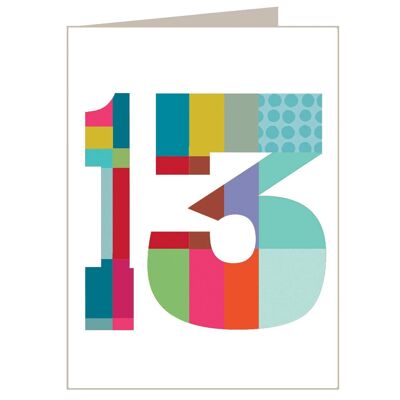 BTW13 Mini Number Thirteen Card