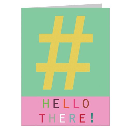 STW03 Mini Hashtag Hello There Card