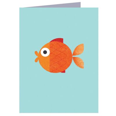 TW23 Mini biglietto d'auguri con pesce rosso