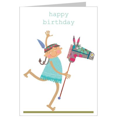 TB11 Red Indian Birthday Card