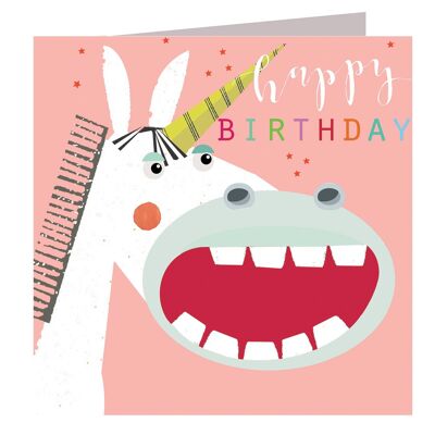 MY08 Laser Cut Unicorn Birthday Card