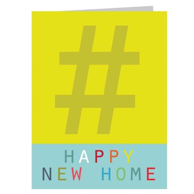 Tarjeta STW15 Mini Hashtag Happy New Home