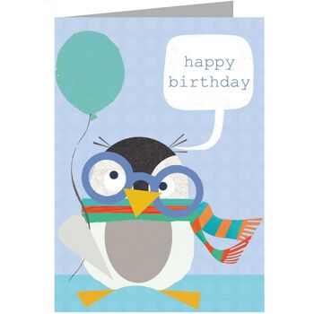 Carte d'anniversaire de pingouin ZOS16 1