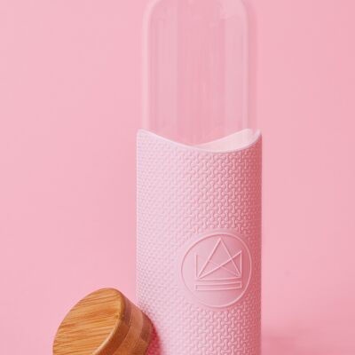 Botella de vidrio reutilizable Neon Kactus 550ml - Pink Flamingo