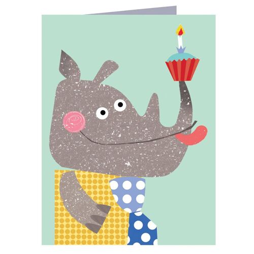 KTW42 Mini Rhino Greetings Card