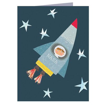 KTW36 Mini-Grußkarte „Raumfahrer“