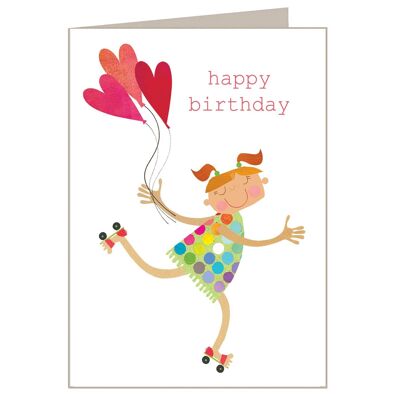 TB19 Roller Skater Birthday Card
