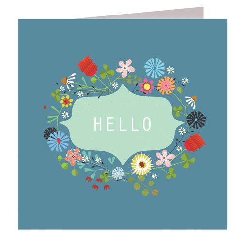 FL01 Floral Hello Greetings Card