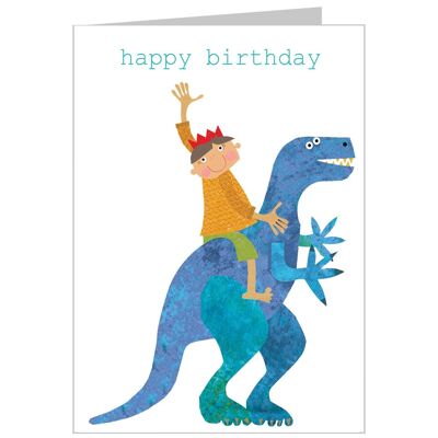 Carte de joyeux anniversaire dinosaure TB02