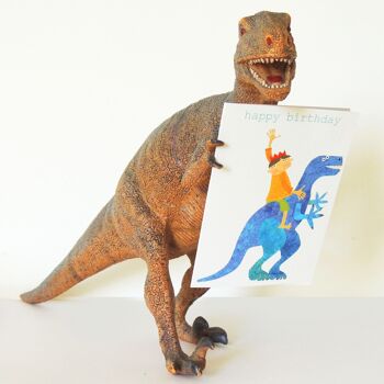 Carte de joyeux anniversaire dinosaure TB02 2