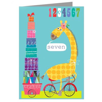 MM15 Seven Presents 7th Birthday Card