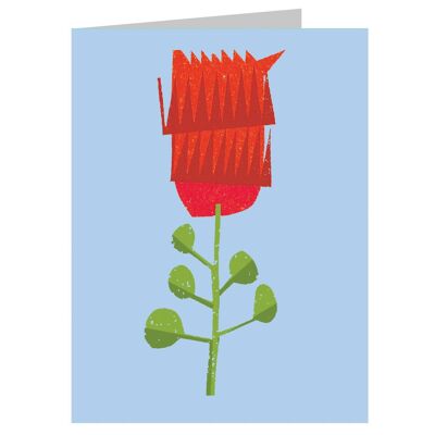 TW82 Mini Red Clover Bloom Card