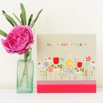 Carte de voeux d’anniversaire floral FL13 4