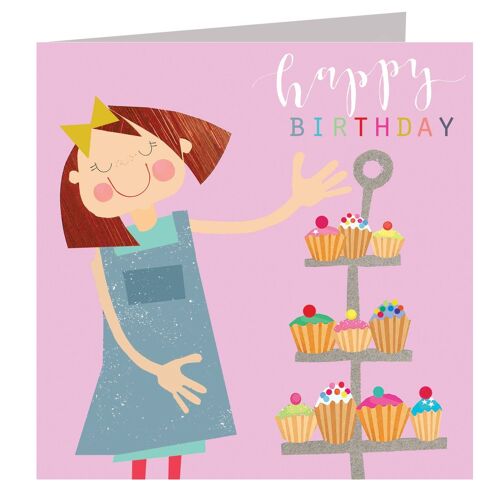 LS01 Glittery Bake Off Birthday Card