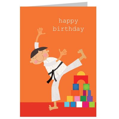 Tarjeta de cumpleaños de artes marciales TB18