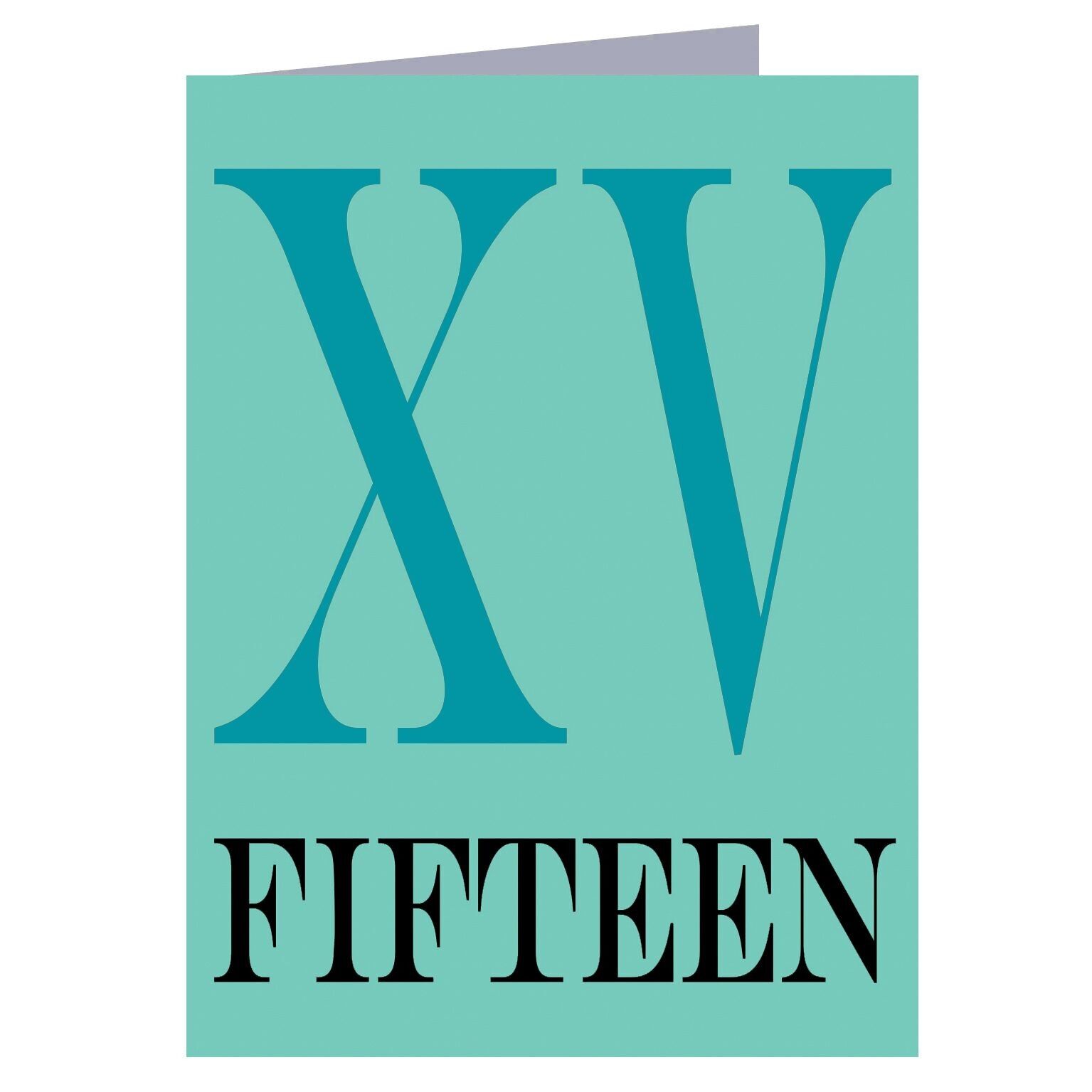 BTW39 Mini numeri romani Quindici Card