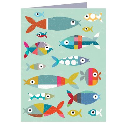TW04 Mini carte de vœux poisson
