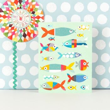 TW04 Mini carte de vœux poisson 4