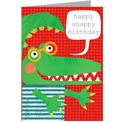 ZOS03 Crocodile Birthday Card