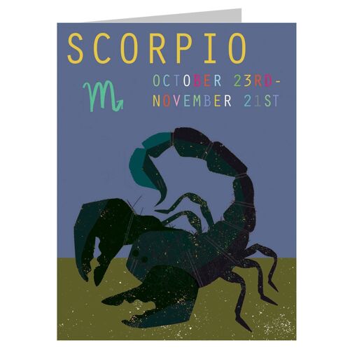 ZTW08 Mini Scorpio Zodiac Card