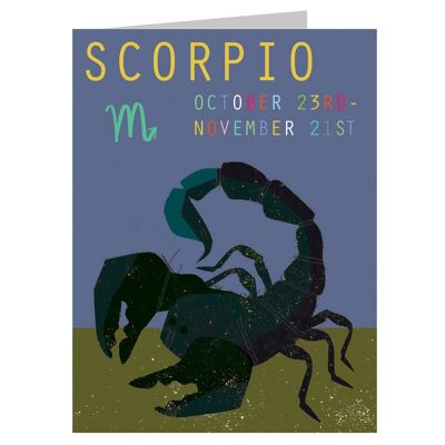 ZTW08 Mini carte du zodiaque Scorpion