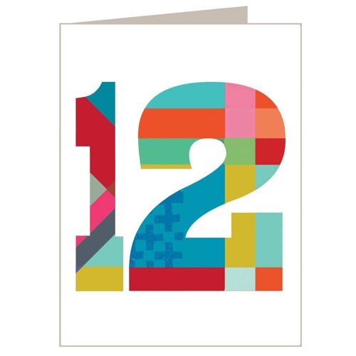 BTW12 Mini Number Twelve Card