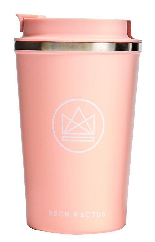 Neon Kactus Insulated Coffee Cup 12oz - Pink Flamingo