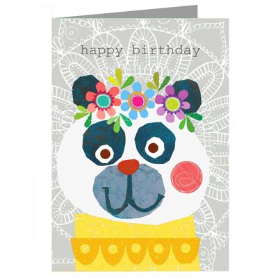 ZAS08 Panda Birthday Card