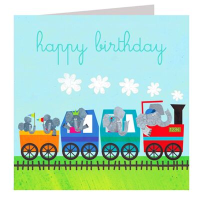 AT03 Elephant Train Card