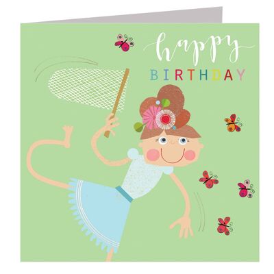 Carte d'anniversaire papillon scintillant LS08