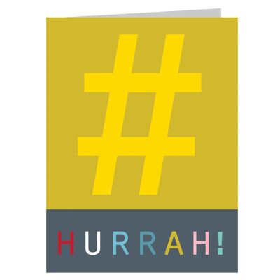 STW11 Mini Hashtag Hurrah Card