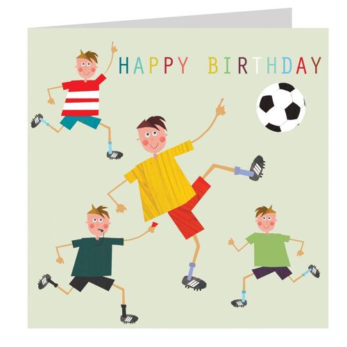 BG12 Footballers Happy Birthday Card