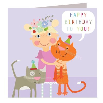 GL20 Happy Birthday Kittens Card