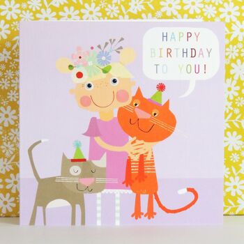 Carte Chatons Joyeux Anniversaire GL20 4