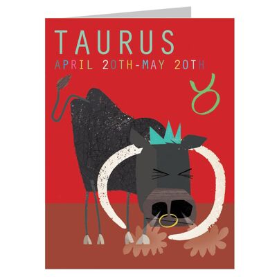 ZTW02 Mini carte du zodiaque Taureau