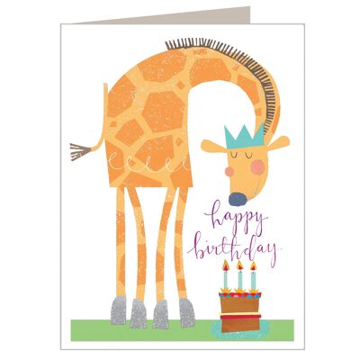 Tarjeta del feliz cumpleaños de la mini jirafa KTW19
