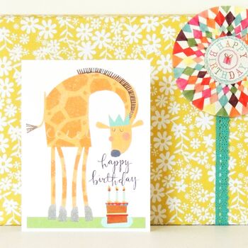 Carte de joyeux anniversaire KTW19 Mini Girafe 2