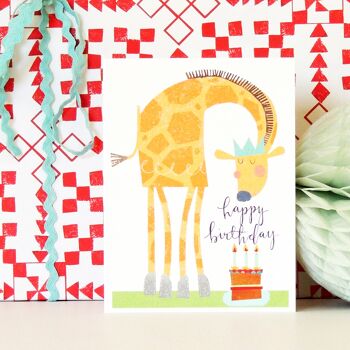 Carte de joyeux anniversaire KTW19 Mini Girafe 3