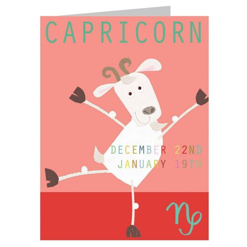 ZTW10 Mini Capricorn Zodiac Card