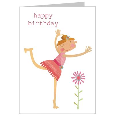 Carte d'anniversaire de danseur de ballet TB14