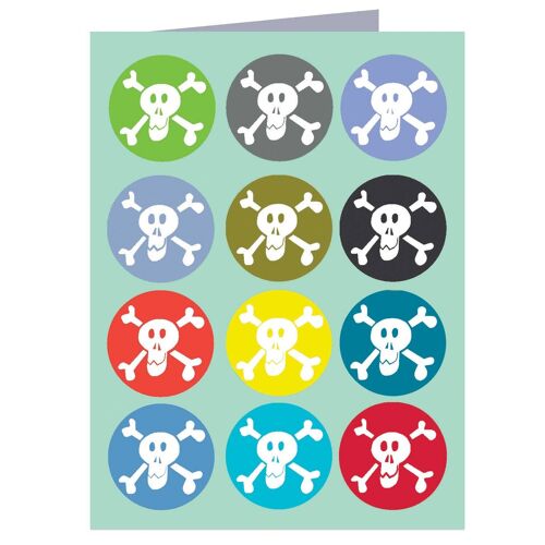 WTW04 Mini Skulls Greetings Card