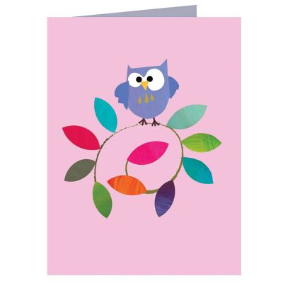 Carte de vœux mini hibou WTW13