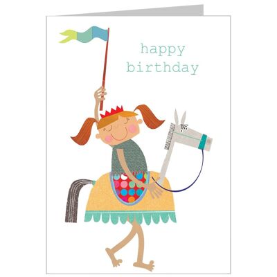 TB01 Girly Knight Birthday Card