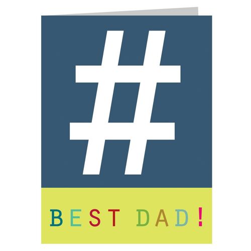 STW04 Mini Hashtag Best Dad Card