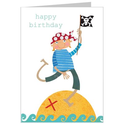 Carte Joyeux anniversaire pirate TB12