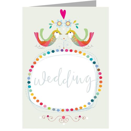 FF22 Wedding Card with Silver Foiling