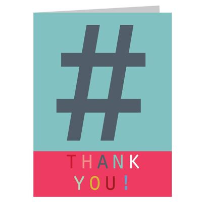 Carte de remerciement Mini Hashtag STW02