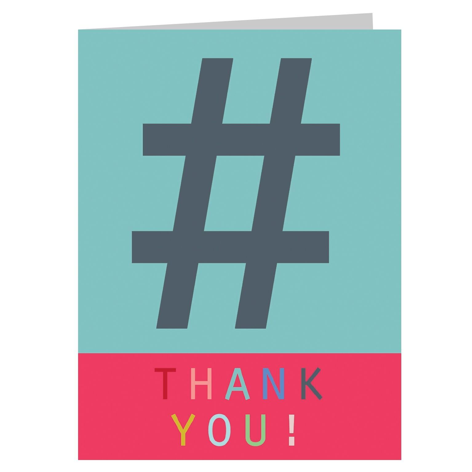 Tarjeta de agradecimiento con mini hashtag STW02