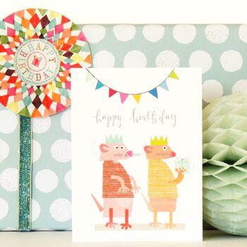 Carte de joyeux anniversaire KTW17 Mini Meercats 3