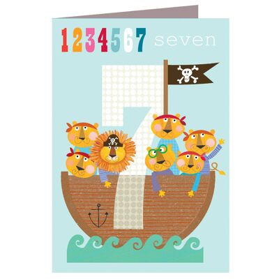 MM07 Seven Pirates 7th Birthday Card